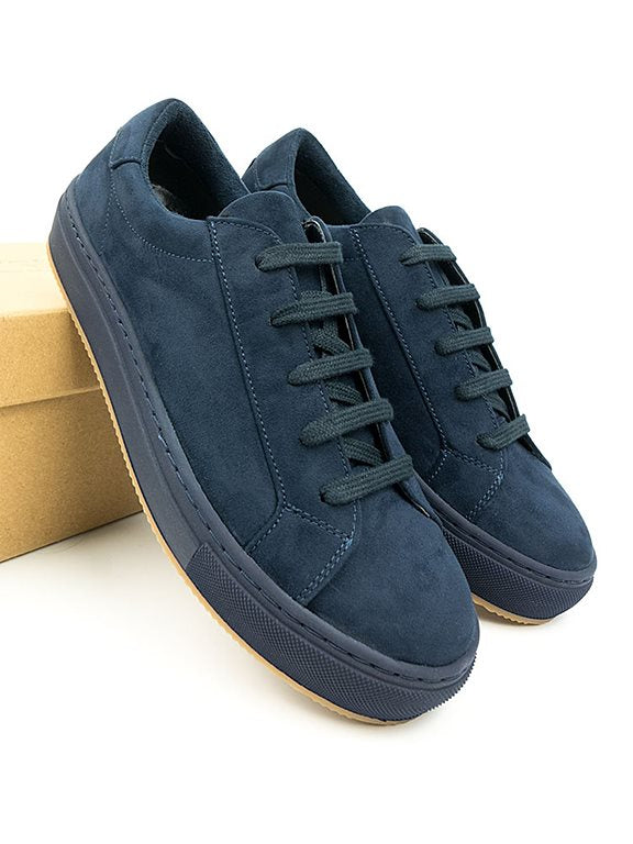  Sneakers Dark Blue Vegan Suede