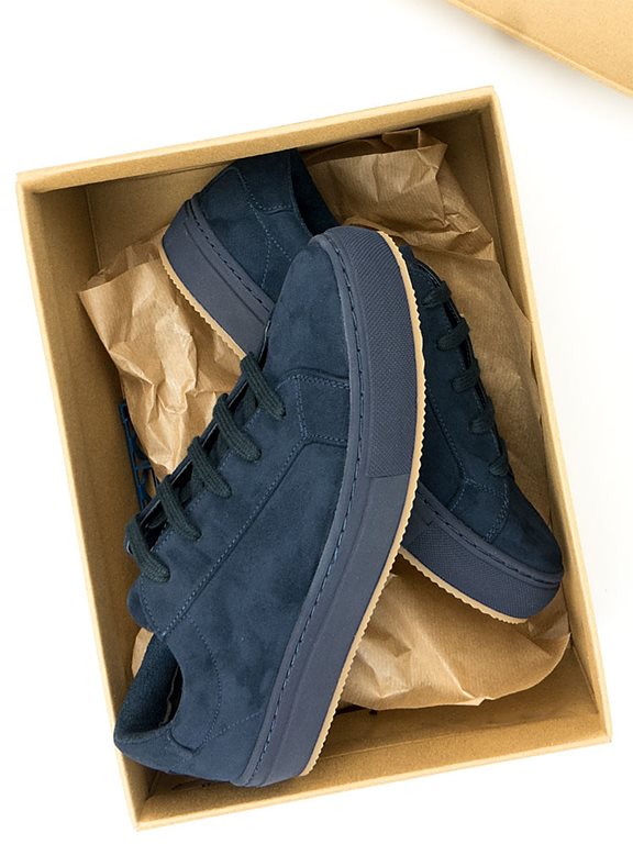  Sneakers Dark Blue Vegan Suede