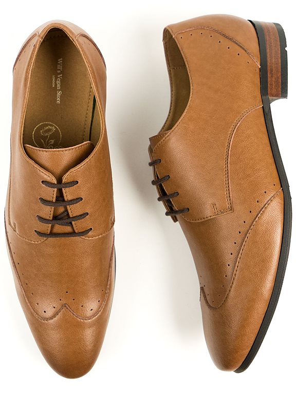  Slim Sole Brogues Tan