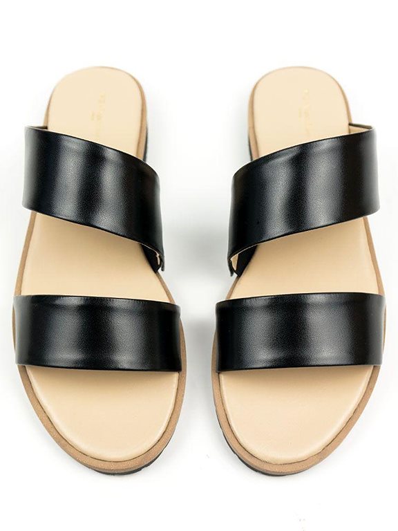  Sandals Two Straps Black