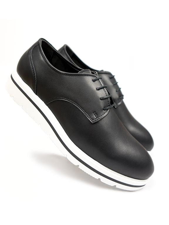  Laceups Flatform Black