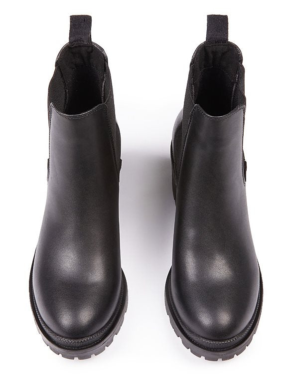  Track Sole Booties Black