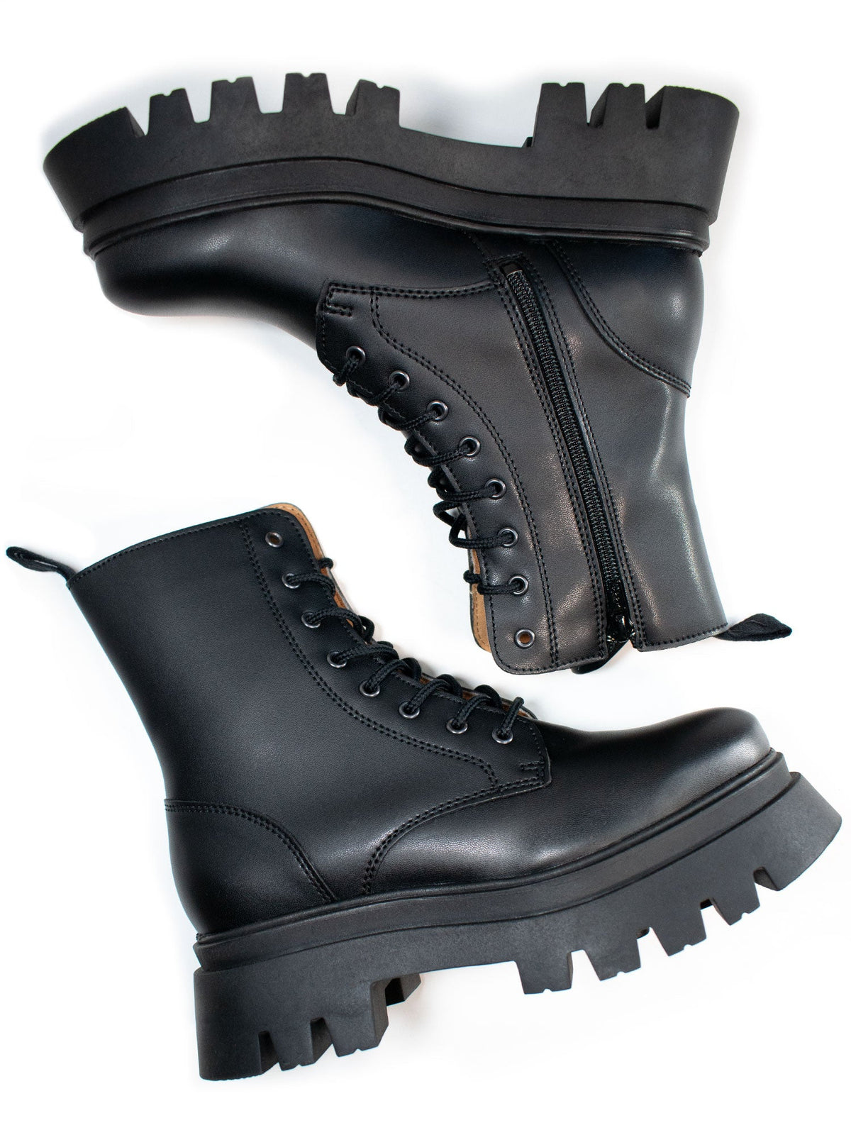  Track Sole 8-Eye Lace Up Boots