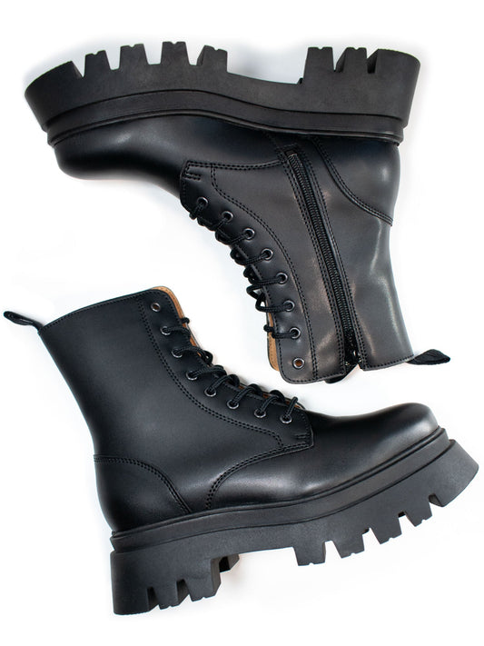  Track Sole 8-Eye Lace Up Boots