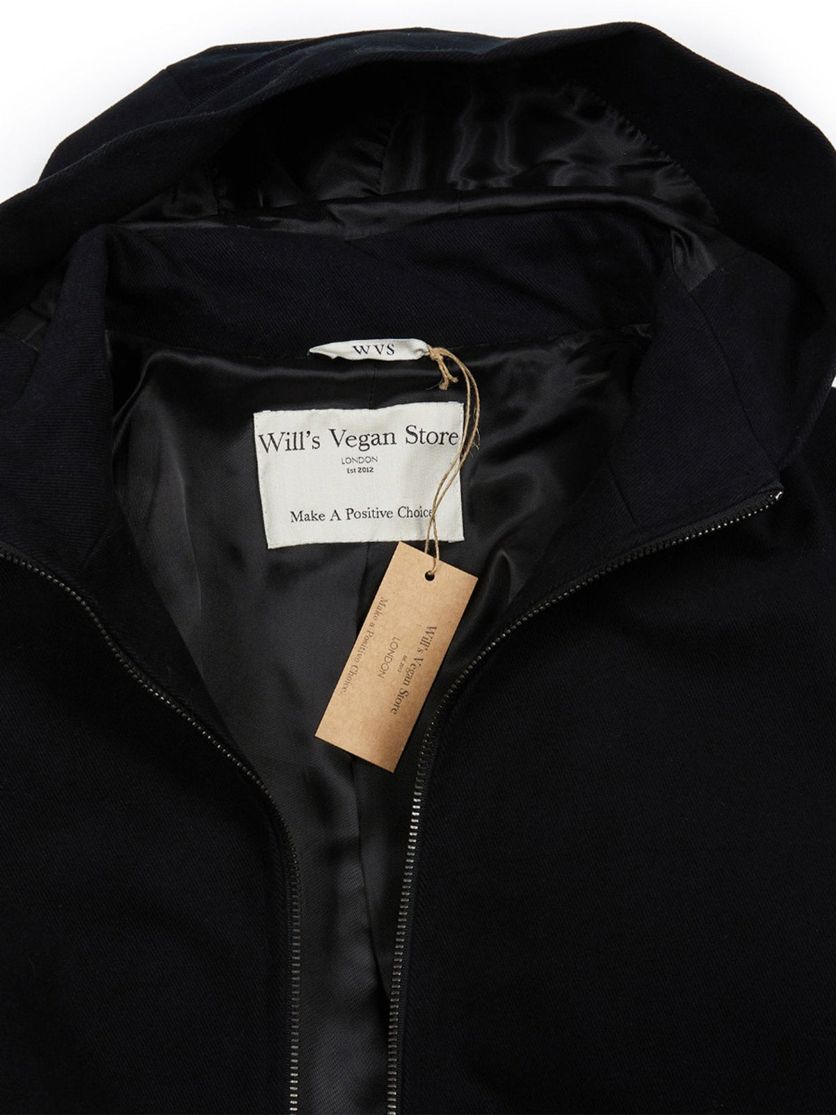  Vegan Wool Hooded Coat