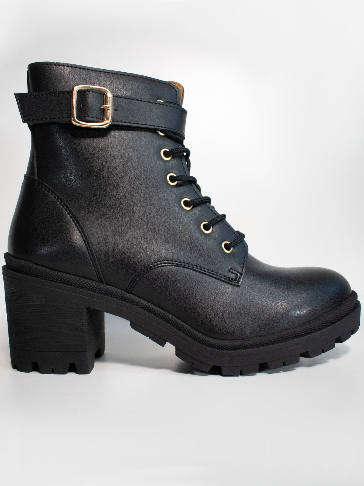  Lace Up Track Sole Booties