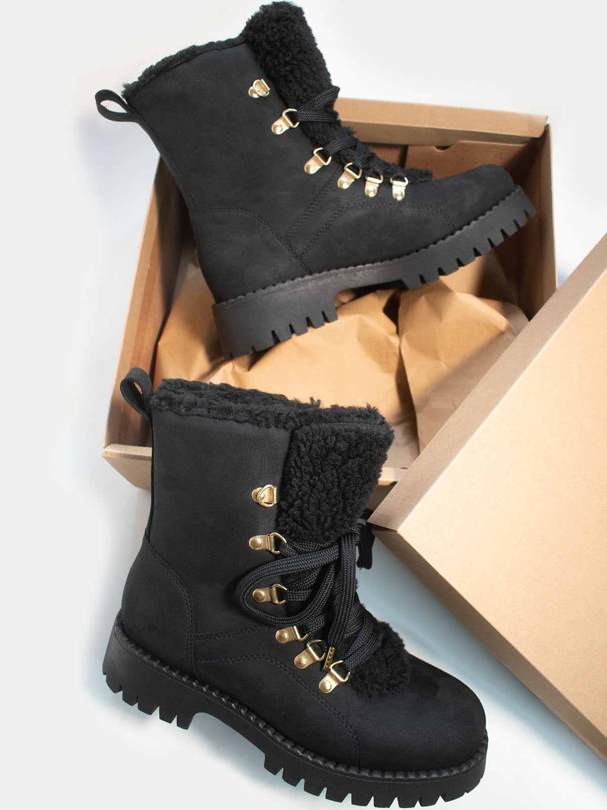  Recycled Vegan Shearling Boots
